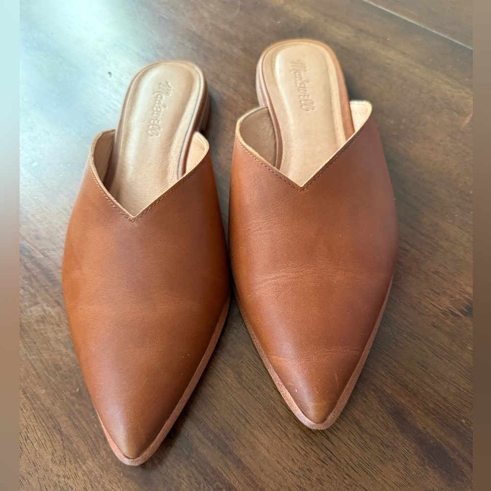 The Emilia Mule in Leather - English Saddle Brown - Worn Once! - Picture 4 of 5